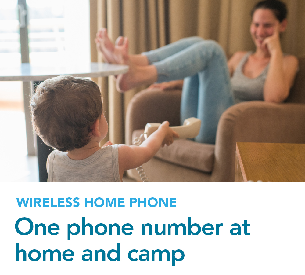 Stay connected at home or camp with one phone number